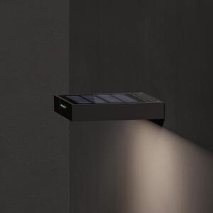 KLEWE LED-Solar-aplică de perete ALA WALL, antracit, aluminiu, IP65, Negru, Aluminiu, Modern, Lumini solare