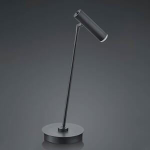HELL Lampă de masă LED Tom, dimabilă, negru, reglabil, Negru, Camera de zi / sufragerie, Metal, Modern, Lumină de lectură
