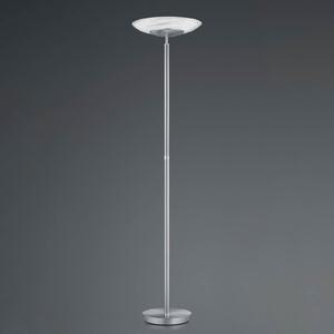 HELL Lampadar LED Findus, 1 bec, nichel, reglabil, Gri, Camera de zi / sufragerie, Metal, Modern