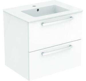 Bază lavoar baie Ideal Standard Tesi, 2 sertare, lemn/plastic, 60 cm, alb