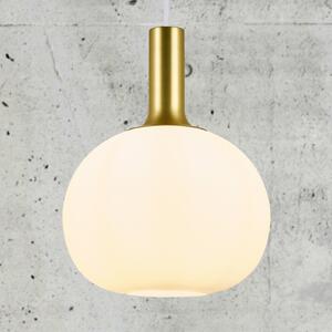 Nordlux Lampă suspendată Alton cu abajur din sticlă albă Ø 25cm, reglabil, Alb, Camera de zi / sufragerie, Sticlă, Modern