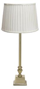 PR Home lampă de masă Linné Sofia Plissé 66 cm alb / auriu lenjerie, Auriu / Alamă, Camera de zi / sufragerie, Metal