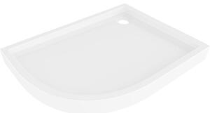 Mexen Flow+ cadă de duș semirotundă asimetrică dreapta 100 x 90 cm, alb lucios - 46Q109010RH