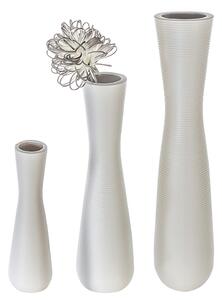 Vaza Crest, ceramica, alb, 57x15 cm