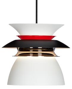 Belid Diablo lampă suspendată, Ø 16,5 cm, negru/rosu, reglabil, Alb, Camera de zi / sufragerie, Metal, Scandinavă