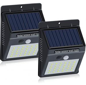 Set 2 Lampi BRIGHT 30 LED Solarecu senzor de miscare si lumina 1 mod ILUMINARE