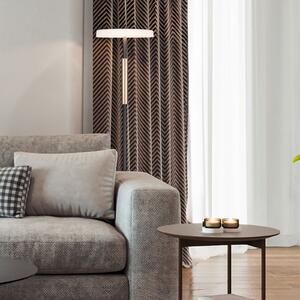 Trio Lighting Lampadar LED Celeste alb/maro 160 cm sticlă/metal Touchdim, reglabil, Negru, Camera de zi / sufragerie, Sticlă, Modern