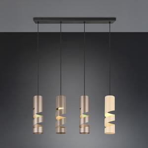 Trio Lighting Lampă suspendată Stream, multicoloră Lungime 80 cm 4 becuri GU10 din metal, reglabil, Multicolor, Camera de zi / sufragerie, Metal, Modern
