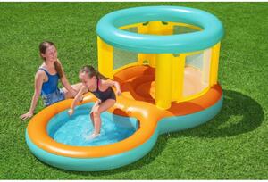 Centru de joaca gonflabil 239x142x102 cm, piscina 70 litri, saltea sarituri