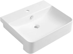 Isvea Sott Aqua lavoar 59x49 cm dreptunghiular clasică-încastrat alb luciu 10SQ51058
