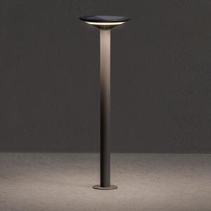 KLEWE Keope Bornă luminoasă LED, antracit, înălțime 80 cm, IP65, Negru, Aluminiu, Modern, Lumini solare