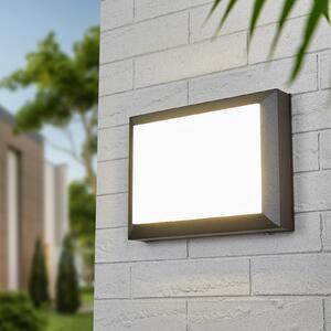 Albert Leuchten Aplică LED de exterior Kiran, abajur rezistent șoc, Negru, Metal, Modern, Plafon unghiular direct