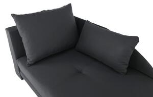 Canapea extensibilă, material textil gri-negru, stânga, LAUREL