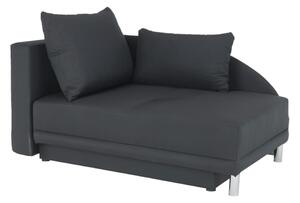 Canapea extensibila LAUREL stanga gri-negru, 149x80x90 cm