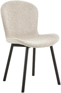 MAZZONI EXPORT FIORA Bej (material Apia 453)/cadru negru – SCAUN MODERN TAPITAT DIN CHENILLE PENTRU LIVING/BUCĂTĂRIE