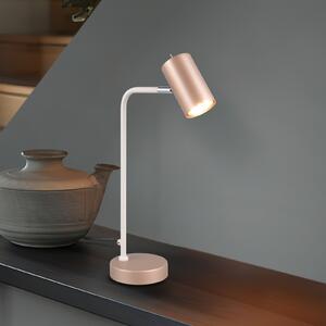 Trio Lighting Marley lampă de masă, maro/gri deschis, înălțime 45 cm, metal, Maro / Rugină, Camera de zi / sufragerie, Metal, Modern, Birou de masă