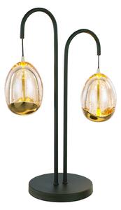 HighLight Golden Egg lampă de masă negru/ambră 45 cm 2 becuri metal/glass, reglabil, Negru, Camera de zi / sufragerie, Metal, Modern