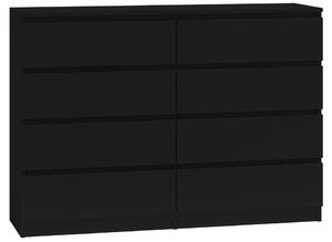 TECON104 - Comoda 138 x 40 x 97 cm, Negru-Mat