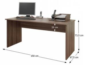 Birou, măsuţă, masă PC maro, 150 cm - TP278205
