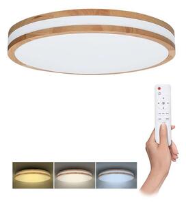 Plafonieră LED cu telecomandă Woody reglabil – diametru 38 cm, maro
