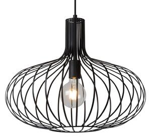 Lucide Manuela lampă suspendată cu cușcă în negru, 50 cm, reglabil, Negru, Camera de zi / sufragerie, Metal, Modern