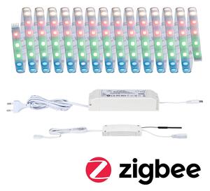 Paulmann MaxLED 500 set de bază IP44 RGBW ZigBee 5m, reglabil, Gri, Camera de zi / sufragerie, Plastic, Modern