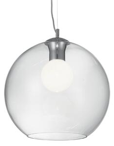 Pendul Ideal Lux Nemo Sp1 D40 Trasparente E27, Argintiu, 052816, Italia