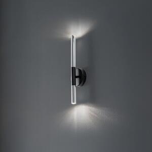 SIGMA Aplică de perete Sopel Lux, 2 becuri, negru/argintiu, înălțime 38 cm, reglabil, Gri, Camera de zi / sufragerie, Metal, Modern