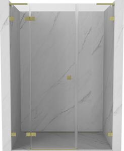 Mexen Lunar L uși de duș pivotante stânga 120 cm, transparent, auriu periat - 834SL-120-050-55-00-L