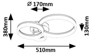 Plafonieră LED Rabalux 71383 AMILIA LED/24W/230V 3000/4000/6500K auriu