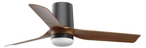 Ventilator LED dimabil de tavan FARO 33835WT-1TW MINI PUNT TUB S 10W/230V maro/negru d. 90 cm WT + telecomandă