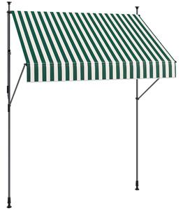 Outsunny Tenda de Soare cu Suporturi Reglabile și Manivelă, Verde și Alb | Aosom Romania