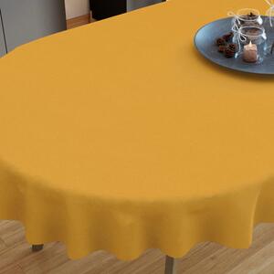 Goldea față de masă decorativă loneta - muştar - ovale 80 x 140 cm