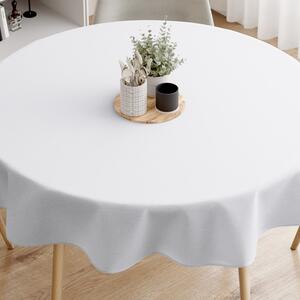 Goldea față de masă decorativă loneta - alb - rotundă Ø 140 cm