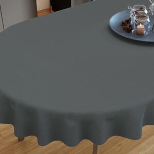 Goldea față de masă decorativă loneta - antracit - ovale 130 x 180 cm