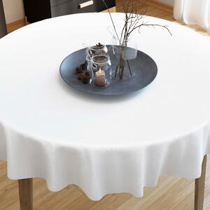 Goldea față de masă din bumbac satinat de lux - model 0000 - albă - rotundă Ø 70 cm