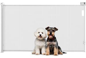 PawHut Gard Extensibil pentru Câini 0-144cm cu Blocare Automată, Alb | Aosom Romania