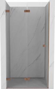 Mexen Lunar-F uși pliabile stânga 70 cm, transparent, cupru periat - 836-070-000-65-00-L