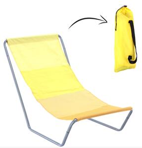 Scaun de plajă pliabil galben