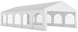 Outsunny Pavilion pentru Petreceri 10x5 m cu 10 Pereți Laterali Detașabili, Pavilion de Grădină cu 5 Secțiuni, Uși cu Fermoar și Ferestre, Pavilion pentru Nunți, Evenimente, Întâlniri, UV30+, Alb | Aosom Romania