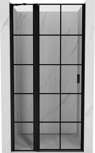 Mexen Mist ușă de duș batantă stânga 110 cm, grilaj negru, negru - 8A4-110-000-70-77-L