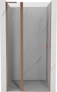 Mexen Mist L ușă de duș pivotantă 95 cm, transparent, cupru periat - 8A4L-095-000-65-00