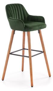 Scaun verde pentru bar H93, 47X49X98 CM