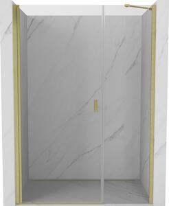 Mexen Mist-B ușă de duș batantă 115 cm, transparentă, auriu periat - 8A2-115-001-55-00