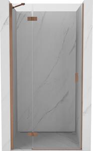 Mexen Mist-H, ușă de duș cu 1 canat, stânga, 70 cm, sticlă transparentă, profil mat cupră, 8A5-070-000-65-00-L