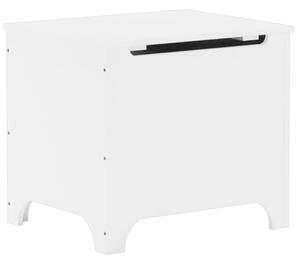 Cutie depozitare capac "RANA", alb, 60x49x54 cm, lemn masiv pin