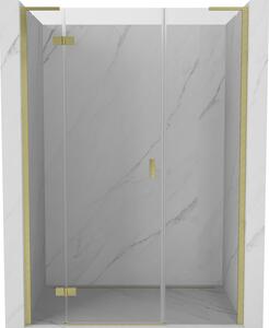 Mexen Mist-H L ușă de duș batantă stânga 150 cm, transparentă, auriu periat - 8A5L-150-001-55-00-L