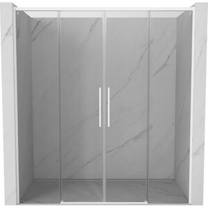 Mexen Rox Duo uși de duș glisante 190 cm, transparente, albe - 8C2-190-002-20-00