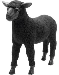Decoratiune Happy Sheep Wool Negru 37 cm