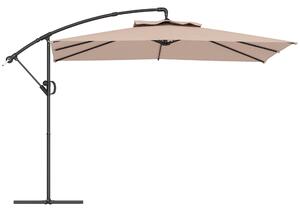 Outsunny Umbrelă de Soare Suspendată cu Rotire la 360°, Mâner cu Manivelă și Înclinare, 300x325x230 cm, Kaki | Aosom Romania